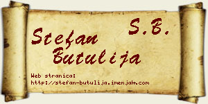 Stefan Butulija vizit kartica